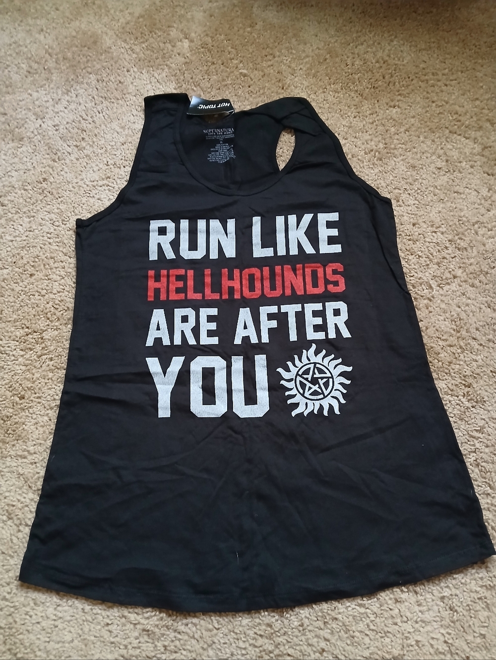 Supernatural 'Run Like Hellhounds Are After You' Tank Top